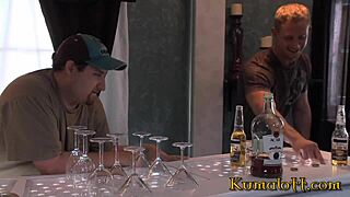 These busty MILFs are casually teasing and playing around with their young boytoy using those huge tits for fun.