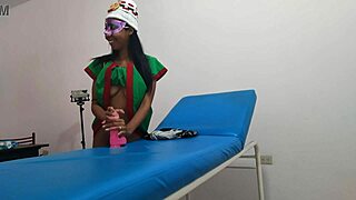 Oh Wow! Dressed as Goblin Woman in Massage Parlor Waiting for Boyfriend Sex!