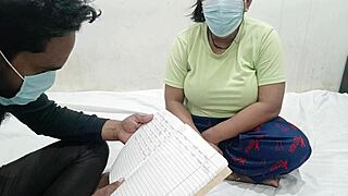 Female student seduced her teacher with big natural tits in homemade scene!