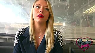 Ashley, the blonde European slut, sets out to fulfill her perverse French lingerie fantasy with a not-son figure.