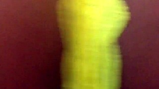 Look at this big hairy pussy teasing in little 18+ thong panties dancing close up