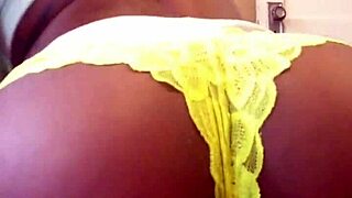 Look at this big hairy pussy teasing in little 18+ thong panties dancing close up