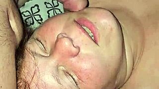 Experienced Milf Kneels Down to Suck on a Hard Throbbing Cock with Enthusiasm and Skill