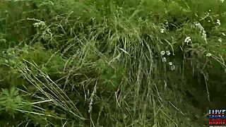 Luke Hardy watches as Kitty takes double roadside clam ram in stockings blowjob and doggystyle