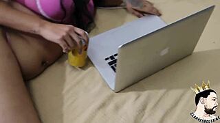 fucking newbie morena tatuada in back room of bar bin ladin with big ass bent over doggystyle and tight shaved pussy taking monster cock