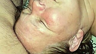 Experienced Milf Kneels Down to Suck on a Hard Throbbing Cock with Enthusiasm and Skill