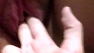 Whoa, this fat lesbian is getting her pussy fingered hard until she cums everywhere.