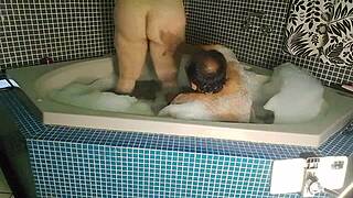 the hottie kept teasing with big cock pov sex as latina milf in outdoor public machine action