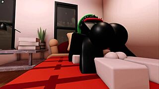 Ralsei x asriel 3 rblx with blowjob and cowgirl riding on shaved pussy