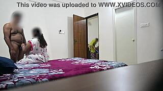 maid gets caught casually fucking with the wife in the room