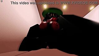Ralsei x asriel 3 rblx with blowjob and cowgirl riding on shaved pussy