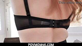 redhead busty milf stepmom feels desperate without his strong cock inside