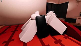 Ralsei x asriel 3 rblx with blowjob and cowgirl riding on shaved pussy