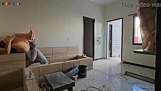 Construction Worker Gets Satisfied with 3some Visit from Big Tits Bosses Featuring Anal and Blowjob Action