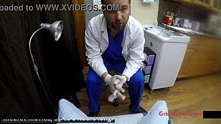 I feel so relaxed during this gynecology session with lilith rose in latex gloves from patient's pov.