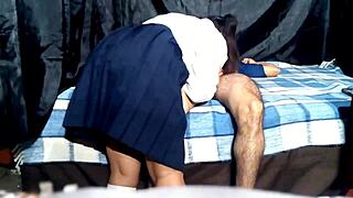 Mexican teen amateur sucks and creampies in outdoor public fetish sex