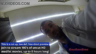 I feel so relaxed during this gynecology session with lilith rose in latex gloves from patient's pov.