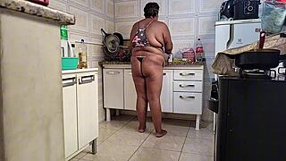 oh god, my stepmom's face got covered in so much cum in the kitchen, it was messy but hot... wait, huge load everywhere