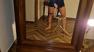 casual story of italian skinny guy riding solo with dirty talk and panty sniffing while neighbor watches