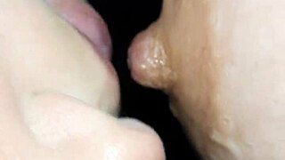 She teases my nipples first, then dives into licking my hairy pussy for intense orgasm.
