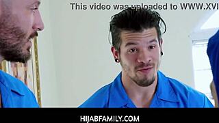 Hey, check out mini muslim Maya Bijou getting double fucked by Bambino and Mike Mancini who take turns on her mouth and pussy in this hijabfamily scene.