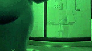 blue girl engages in intimate encounter