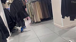 Whoa, check out that round latina booty in see thru leggings, it's just popping out there.