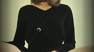 This cute Taiwanese ladyboy was out in public, handling her big cock for a quick cumshot moment.