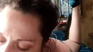 he was just chilling when she started sucking his cock eagerly in the moment