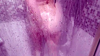 Hey, check out this busty madrastra in the shower. I'm watching her big natural tits and wet pussy while jerking off!