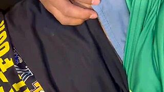 Bodybuilder shares a solo moment focusing on muscular build and small waist in a personal vibe.