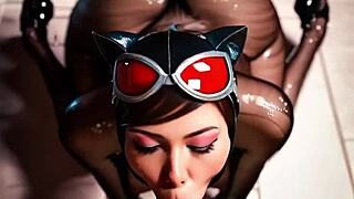 Catwoman delivers the best blowjob in AI creation