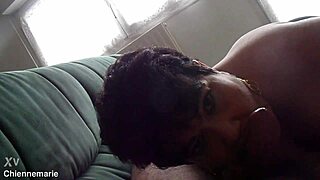 Chienne casually narrates her amateur blowjob adventure that ends with a hot cumshot and facial finish.