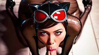 Catwoman delivers the best blowjob in AI creation