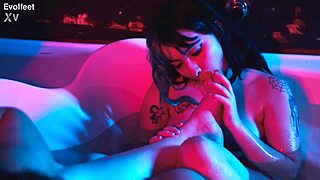 Are you ready for this foot fetish threesome? Watch these lesbians worship toes and lick wet pussies in the bathtub!