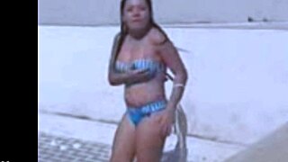 filming my stunning brazilian friend stripping down with clothes getting ripped off