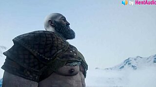 kratos and freya engage in an outdoor blowjob and intense encounter