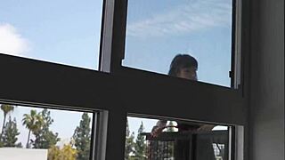 caught big titty brunette girlfriend breaking into apartment then accidentally creampied her with passionate fucking