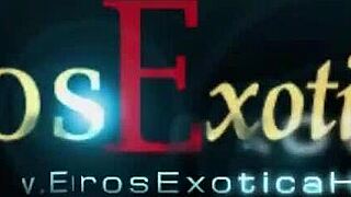 Two ebony lovers came together passionately outdoors in Africa, sharing an intimate exotic moment.