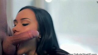 ready for exquisite blowjob time with milf swallowing cum on her face?