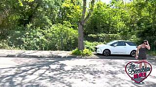 I-I'm Leila, just 18, using a toy before getting fucked hard as a French brunette slut.