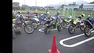 this japanese yz250fx model showcases asian engineering in a narrative ride.