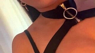 I, tattooed brunette in leather lingerie, do sexy dance and have orgasm while masturbating with dildo... oh god