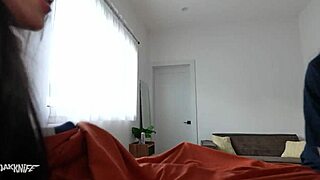 effy cutie and natasha noel these big titty goth girls share a bed for sensual threesome action with moans and rides