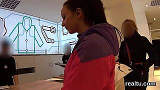 Flawless Czech teen 18+ gets teased in supermarket and drilled in POV