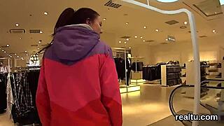 Flawless Czech teen 18+ gets teased in supermarket and drilled in POV