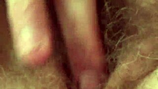 Personal hairy mommy masturbates her beaver