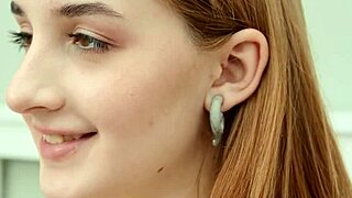 Eva tender brunette babe fingers shaved pussy. She works hard for orgasm.