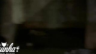 Naughty Black Girl Squirts in Haunted House and Rides Bike Naked on Street