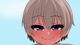 Uzaki Hana's hot beach sex is wild with big tits and cumshots! 🔥🏖️